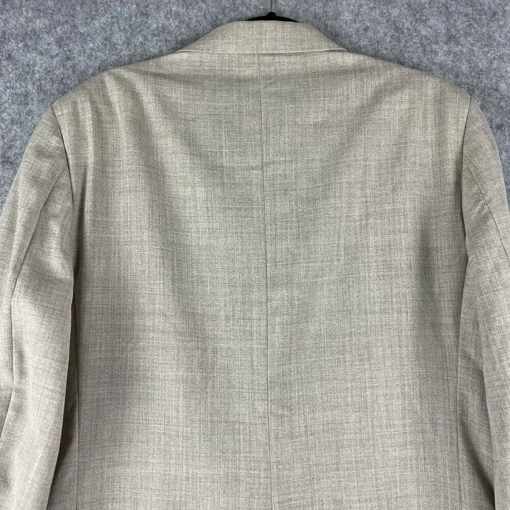 Brooks Brothers‎ Regent Fit Blazer Sport Coat Mens 42R Beige Wool Ramie 2 Button